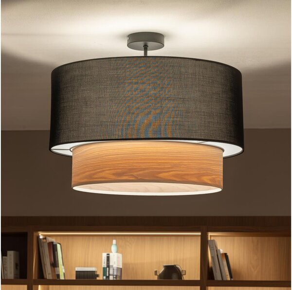 Brilagi - LED Přisazený lustr CERIA 1xE27/60W/230V pr. 50 cm černá/béžová