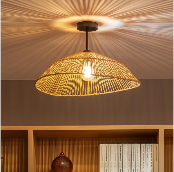 Brilagi - LED Přisazený lustr CERIA BOHO 1xE27/60W/230V pr. 50 cm černá/hnědá