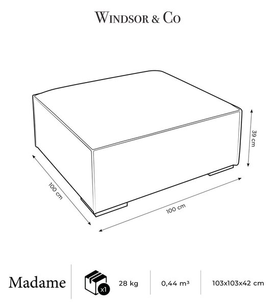 Kožená podnožka Madame – Windsor & Co Sofas