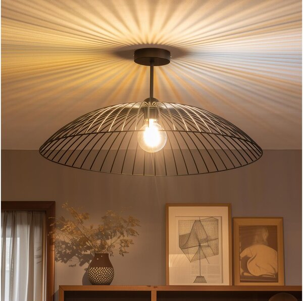 Brilagi - LED Přisazený lustr CERIA WIRE 1xE27/60W/230V pr. 60 cm černá