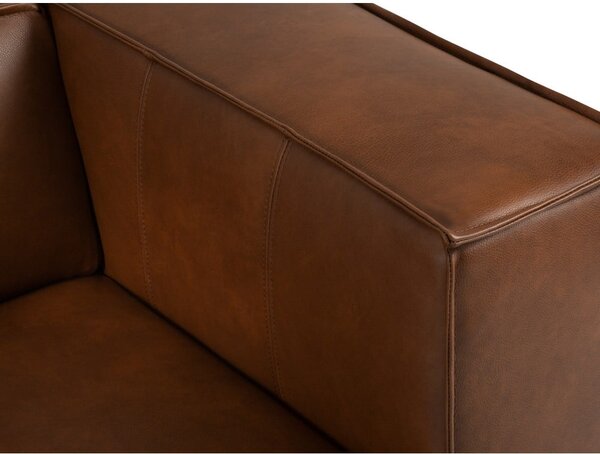 Koňakově hnědá kožená rohová pohovka (pravý roh) Madame – Windsor & Co Sofas