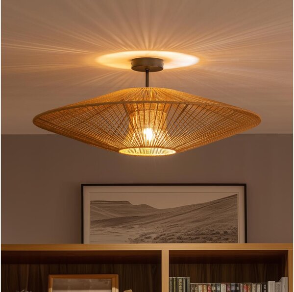 Brilagi - LED Přisazený lustr CERIA BOHO 1xE27/60W/230V pr. 70 cm černá/hnědá
