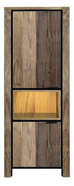 VITRÍNA, sheesham, přírodní barvy, 75/180/40 cm Livetastic - Kredence a vitríny, Online Only