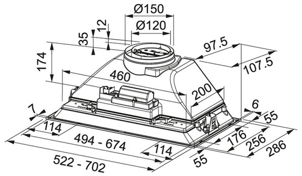 Odsavač par Franke Box Smart FBI 705 XS HCS Nerez 305.0599.510