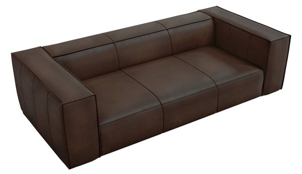 Tmavě hnědá kožená pohovka 227 cm Madame – Windsor & Co Sofas