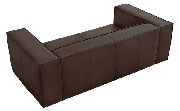 Tmavě hnědá kožená pohovka 212 cm Madame – Windsor & Co Sofas