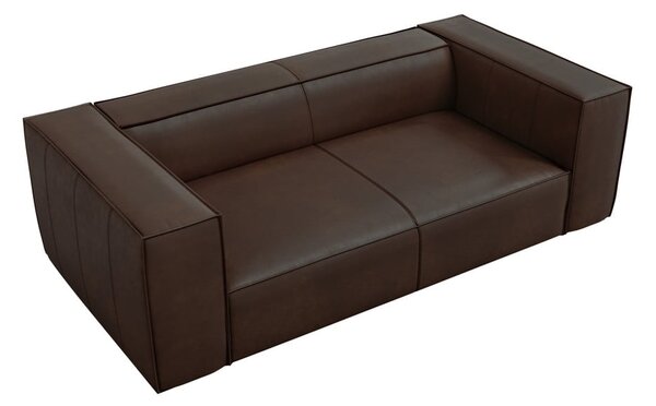 Tmavě hnědá kožená pohovka 212 cm Madame – Windsor & Co Sofas