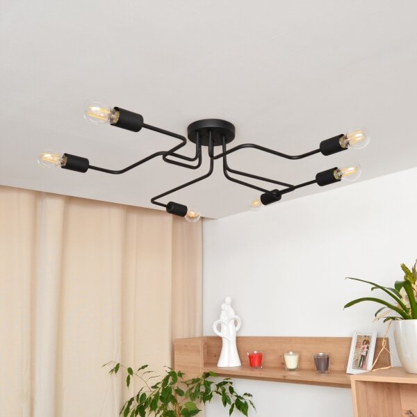LED Přisazený lustr TUBE 6xE27/15W/230V