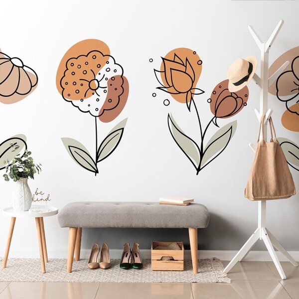 Samolepící tapeta minimalistické květiny