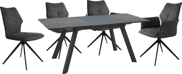 JÍDELNÍ STŮL, šedá, 140-180/80/76 cm Carryhome - Jídelní stoly