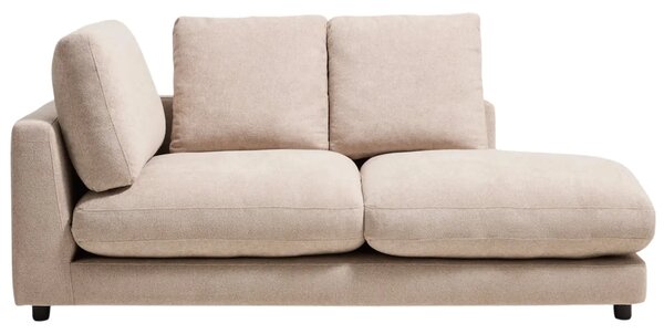 Kave Home Béžová bouclé lenoška Gala 193 cm, pravá