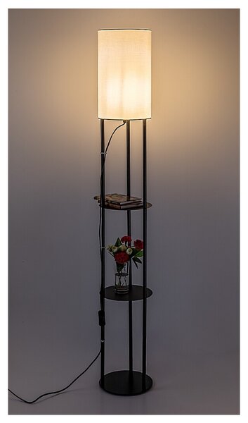 Stojací lampa BRONN 2 černá/bílá