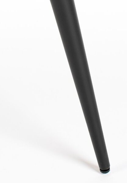 White Label Černý teakový jídelní stůl WLL MO 110 cm