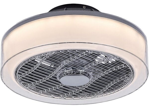 Rabalux - LED Stmívatelné stropní svítidlo s ventilátorem LED/30W/230V + DO