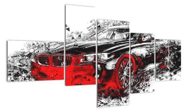 Obraz automobilu - moderní obraz (150x85cm)
