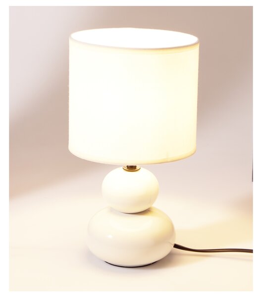Stolní lampa FLORA krémová