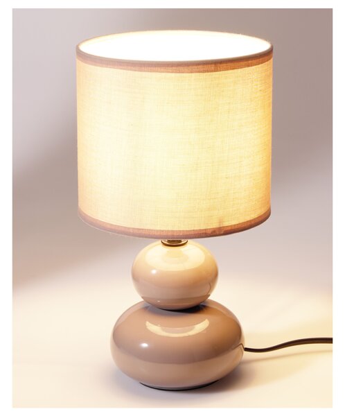 Stolní lampa FLORA šedohnědá