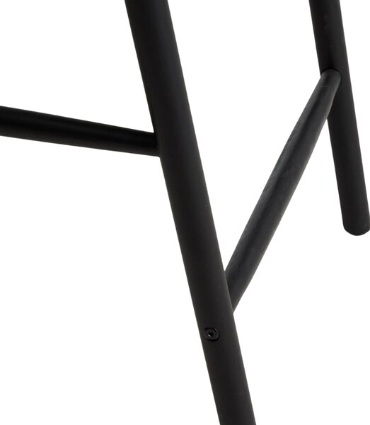 Kave Home Černá barová židle Derile 65 cm s výpletem