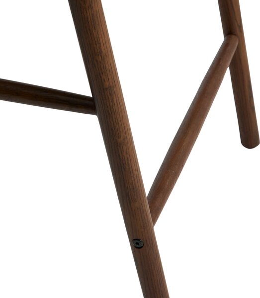 Kave Home Ořechová barová židle Derile 65 cm s výpletem