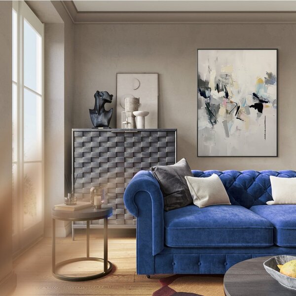 Obraz s ručně malovanými prvky s rámem/na plátně 70x100 cm Cro – Styler