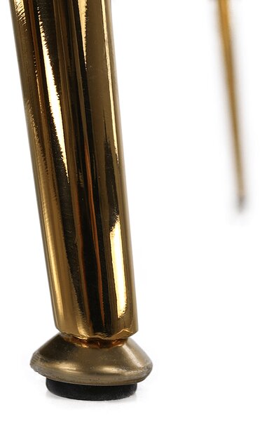 KONDELA Lavice ve stylu Art-deco, béžová Velvet látka / gold chrom-zlatý, NOBLIN