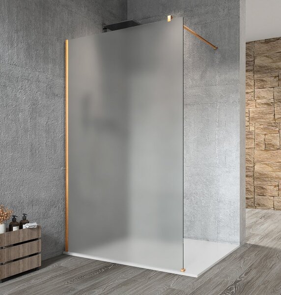 Gelco, VARIO GOLD MATT jednodílná sprchová zástěna pro instalaci ke stěně, matné sklo, 700 mm, GX1470-01