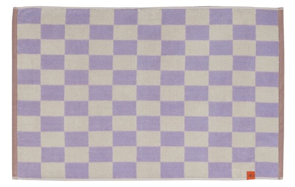 Světle žluto-fialová koupelnová předložka z bio bavlny 50x80 cm Retro – Mette Ditmer Denmark