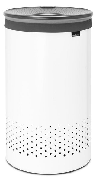 Bílý kovový koš na prádlo 60 l – Brabantia