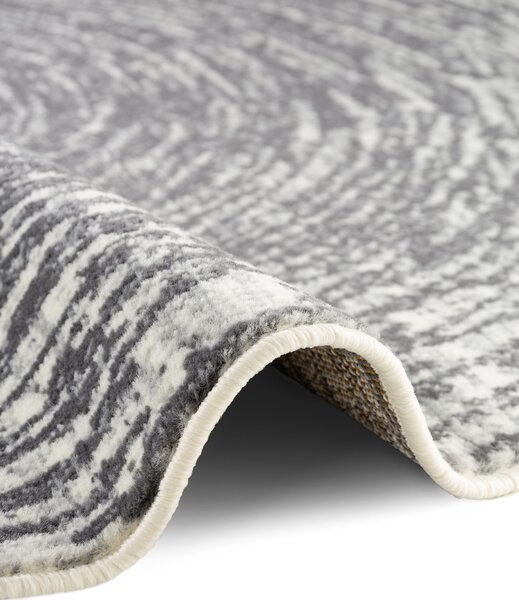 Hanse Home, Kusový koberec Gloria Cavallo 106256 Creme Grey kruh, 120x120 (průměr) kruh, šedá, chodba / předsíň