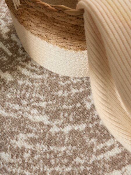 Hanse Home, Kusový koberec Gloria Cavallo 106258 Creme Beige kruh, 120x120 (průměr) kruh, béžová, chodba / předsíň
