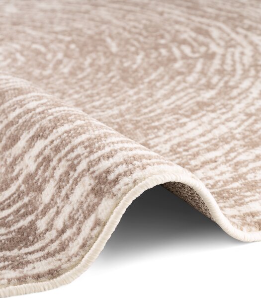 Hanse Home, Kusový koberec Gloria Cavallo 106258 Creme Beige kruh, 120x120 (průměr) kruh, béžová, chodba / předsíň