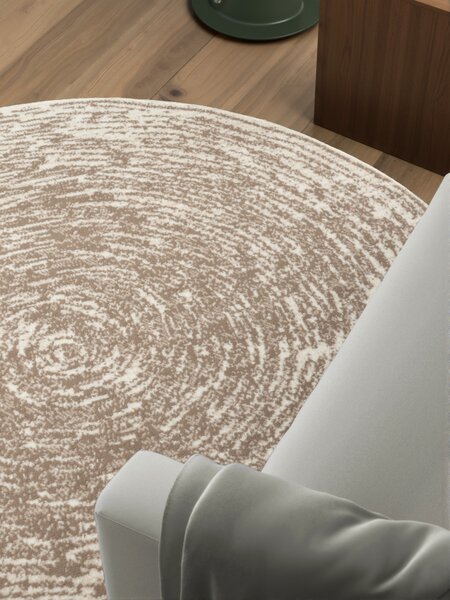 Hanse Home, Kusový koberec Gloria Cavallo 106258 Creme Beige kruh, 120x120 (průměr) kruh, béžová, chodba / předsíň