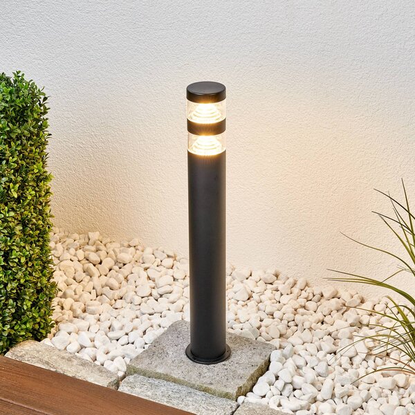 Lindby LED osvětlení cesty Lanea, 60 cm, černé, nerezová ocel, IP44, Černá, Nerezová ocel, Moderní