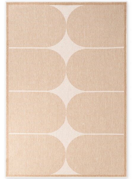 NORTHRUGS, Kusový koberec Duet Bowen 106245 Beige/White - na ven i na doma, 120x170, béžová, chodba / předsíň