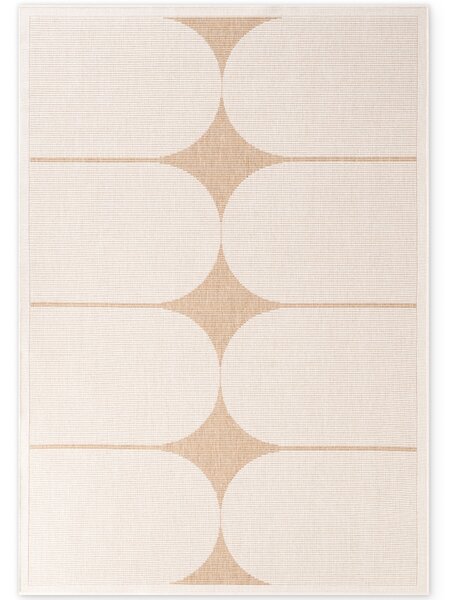 NORTHRUGS, Kusový koberec Duet Bowen 106245 Beige/White - na ven i na doma, 120x170, béžová, chodba / předsíň