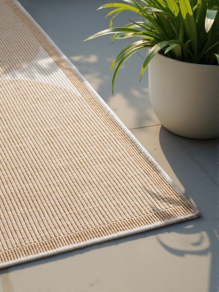 NORTHRUGS, Kusový koberec Duet Bowen 106245 Beige/White - na ven i na doma, 120x170, béžová, chodba / předsíň