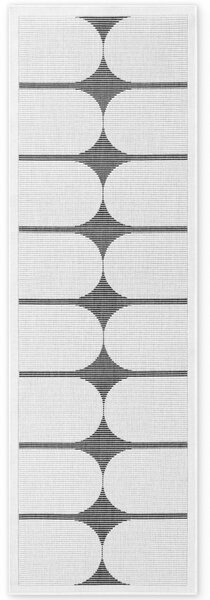 NORTHRUGS, Běhoun Duet Bowen 106244 Black/White - na ven i na doma, 80x250, černobílá, chodba / předsíň