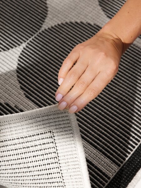 NORTHRUGS, Běhoun Duet Bowen 106244 Black/White - na ven i na doma, 80x250, černobílá, chodba / předsíň