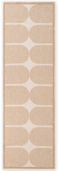 NORTHRUGS, Běhoun Duet Bowen 106245 Beige/White - na ven i na doma, 80x250, béžová, chodba / předsíň