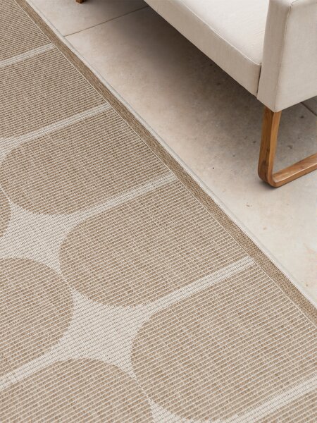 NORTHRUGS, Běhoun Duet Bowen 106245 Beige/White - na ven i na doma, 80x250, béžová, chodba / předsíň