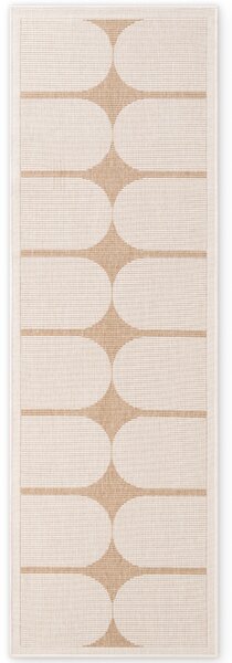 NORTHRUGS, Běhoun Duet Bowen 106245 Beige/White - na ven i na doma, 80x250, béžová, chodba / předsíň
