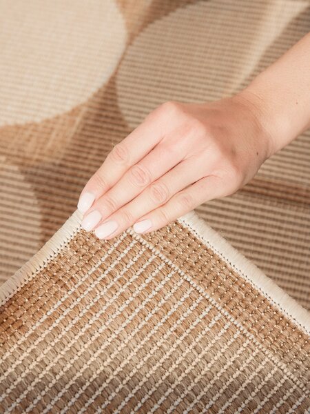 NORTHRUGS, Běhoun Duet Bowen 106245 Beige/White - na ven i na doma, 80x250, béžová, chodba / předsíň