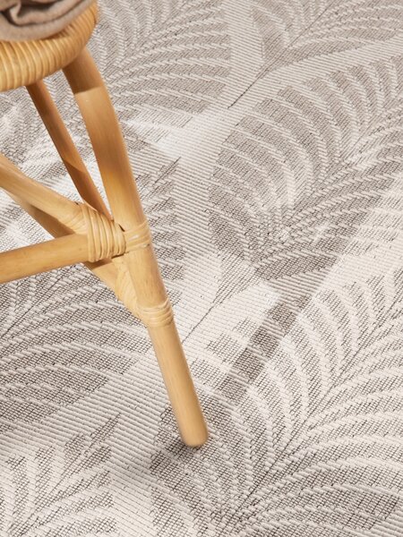 NORTHRUGS, Kusový koberec Duet Liora 106246 White/Gray - na ven i na doma, 120x170, šedá, chodba / předsíň