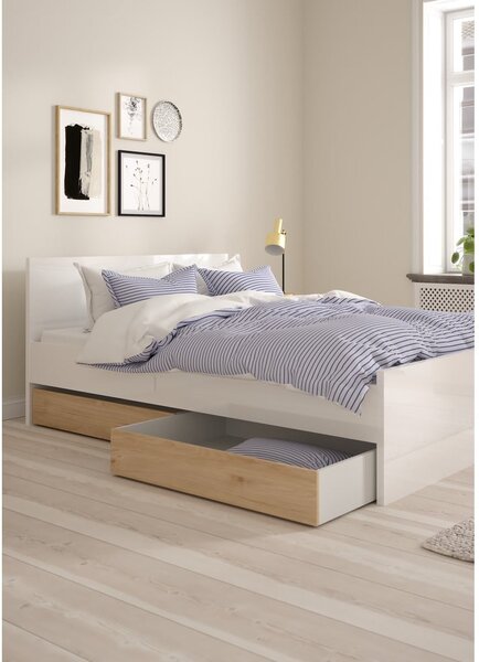 Šuplíky pod postel v přírodní barvě v sadě 2 ks 90x190/140x190 cm Naia – Tvilum