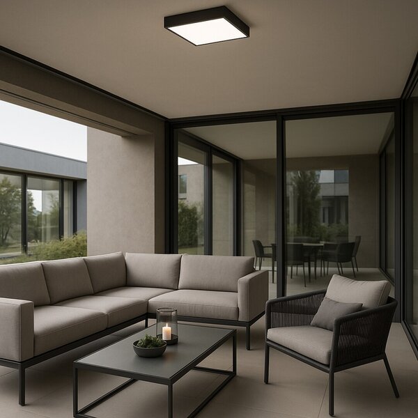 Rabalux 7900 Tartu LED Stropní venkovní světlo | Variabilní | Bílá | Černá | 24W - r-7900