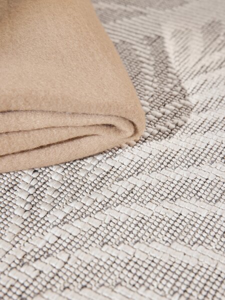 NORTHRUGS, Kusový koberec Duet Liora 106246 White/Gray - na ven i na doma, 120x170, šedá, chodba / předsíň