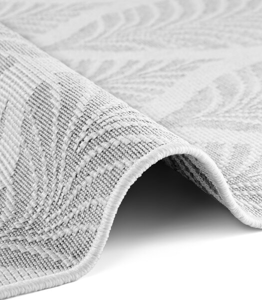 NORTHRUGS, Kusový koberec Duet Liora 106246 White/Gray - na ven i na doma, 120x170, šedá, chodba / předsíň