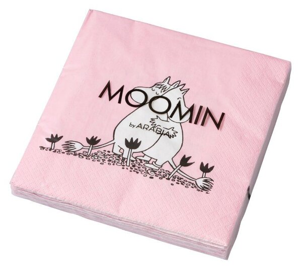 Papírové ubrousky Moomin 33x33 cm Love