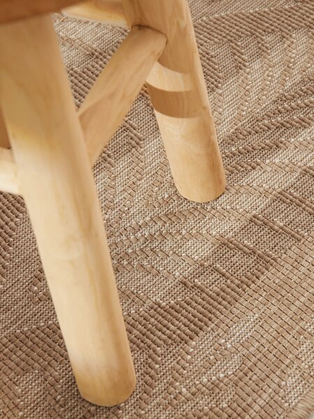 NORTHRUGS, Kusový koberec Duet Liora 106247 Beige/White - na ven i na doma, 120x170, béžová, chodba / předsíň