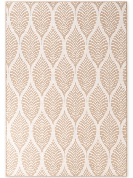 NORTHRUGS, Kusový koberec Duet Liora 106247 Beige/White - na ven i na doma, 120x170, béžová, chodba / předsíň
